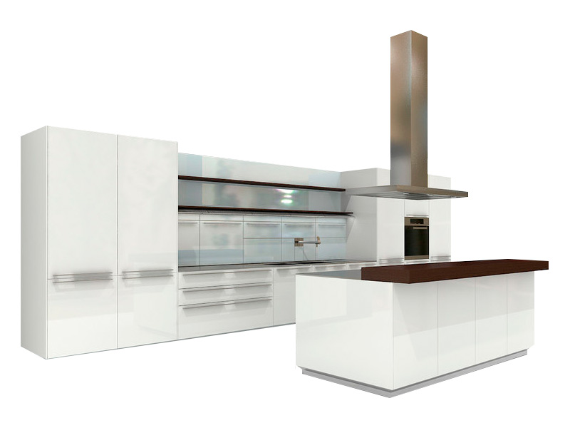 Модульная кухня в стиле high tech по индивидуальному заказу для квартиры. Артикул: KTC-0014